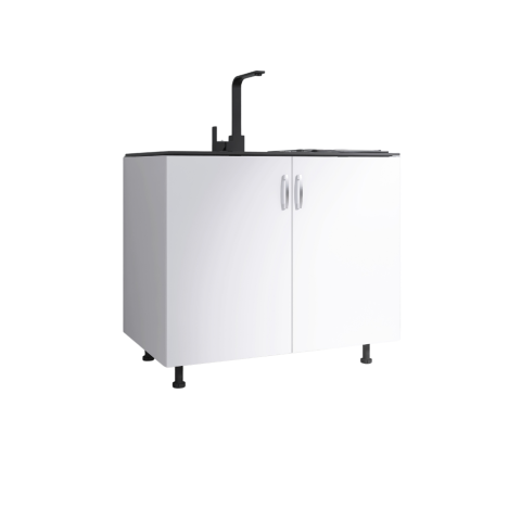 CORPURI INFERIOARE - Corp Masca de Chiuveta  L80 x H87 x A50cm, Front ALB,  Pal 18mm