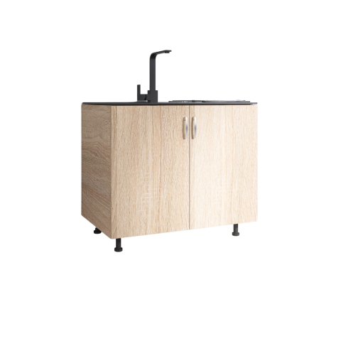 CORPURI INFERIOARE - Corp Masca de Chiuveta  L80 x H87 x A50cm, Front Stejar Sonoma,  Pal 18mm