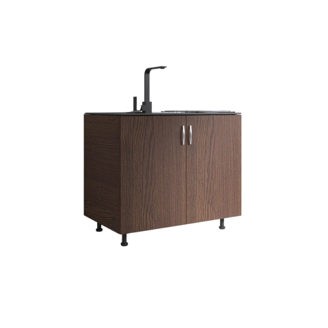 CORPURI INFERIOARE - Corp Masca de Chiuveta  L80 x H87 x A50cm, Front WENGE,  Pal 18mm