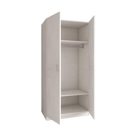 DULAP 2 USI - Dulap 2 usi cu bara haine, H200 x L80 x A50cm, Material Pal 18mm, Culoare Alb