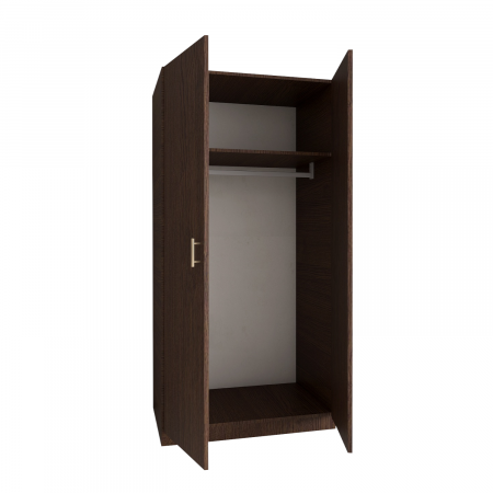 Dulap 2 usi cu bara haine, H200 x L80 x A50cm, Material Pal 18mm, Culoare Wenge [1]