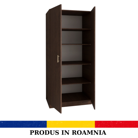 DULAP 2 USI - Dulap 2 usi cu rafturi, H200 x L80 x A50cm, Material Pal 18mm, Culoare Wenge