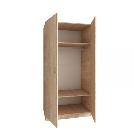 DULAP 2 USI - Dulap 2 usi cu rafturi, H200 x L80 x A50cm, Material Pal 18mm, Culoare Sonoma