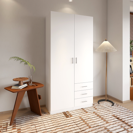 DULAP 2 USI - Dulap 2 usi si 3 sertare, H200 x L80 x A50cm, Material Pal 18mm, Culoare Alb