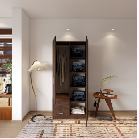 DULAP 2 USI - Dulap 2 usi si 3 sertare, H200 x L80 x A50cm, Material Pal 18mm, Culoare Wenge