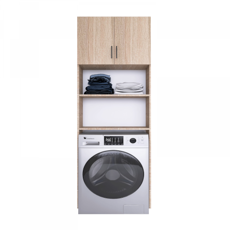 Dulap Baie Masina Spalat H200 x L64 x A35 cm, PAL 18mm, Cant ABS, Culoare Sonoma [1]