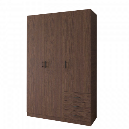 Dulap cu 3 usi si 3 sertare H200 x A52 x L120 cm, Pal 18mm, Culoare Wenge [1]