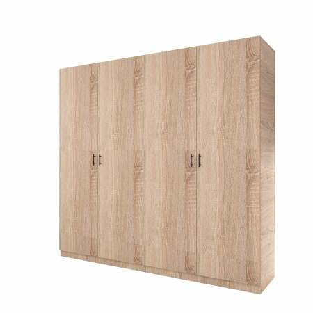Dulap cu 4 usi H200 x L160 x A52cm, Culoare Stejar Sonoma, Material PAL 18mm [3]