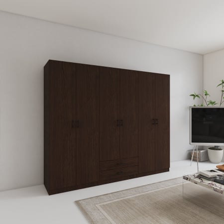 DULAP 6 USI - Dulap cu 6 usi L240 x H200 x A52 cm, Culoare Wenge, Pal 18mm