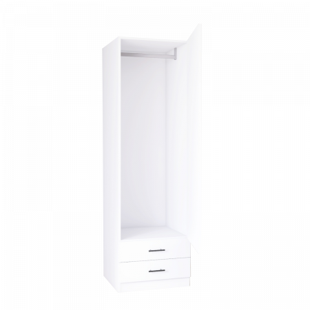 Dulap cu o usa si 2 sertare H200 x L50 x A52cm , Culoare Alb, Pal 18mm [1]