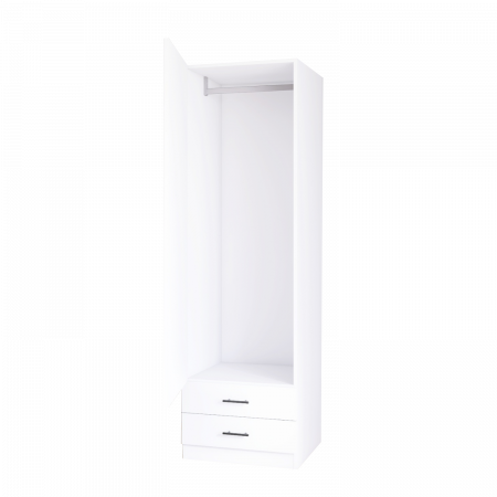 Dulap cu o usa si 2 sertare H200 x L50 x A52cm , Culoare Alb, Pal 18mm [2]