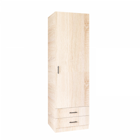DULAPURI - Dulap cu o usa si 2 sertare H200 x L50 x A52cm , Culoare Stejar Sonoma, Pal 18mm