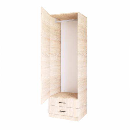 Dulap cu o usa si 2 sertare H200 x L50 x A52cm , Culoare Stejar Sonoma, Pal 18mm [1]