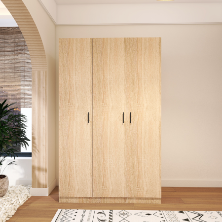 Dulap Oslo , 3 Usi  Stejar Sonoma , 120 x 52 x 200 cm, Material Pal 18mm [2]