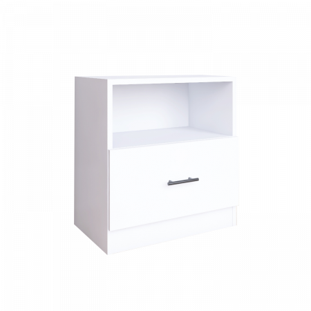 NOPTIERE - Noptiera Dana H40 cm x L40 cm x A40cm, Culoare Alb, Pal 18mm