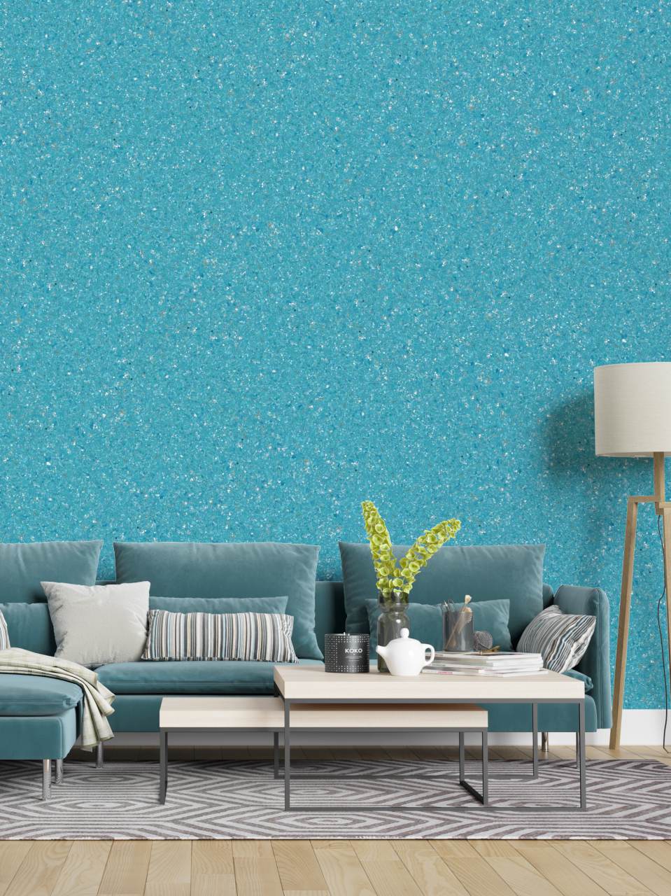 Tapet lichid Belka B36 – Tapet Albastru Universal pentru Orice Cameră [2]