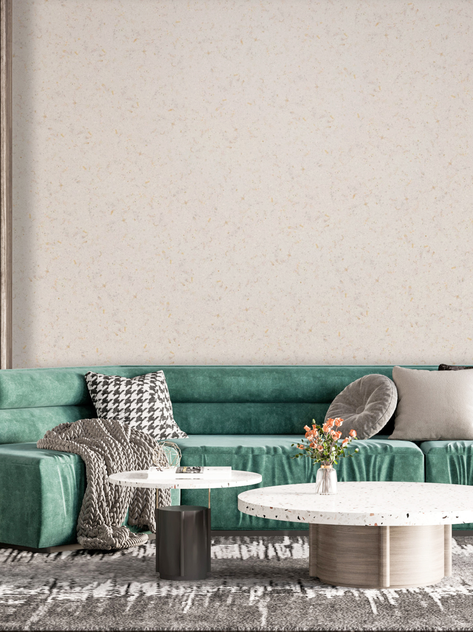 Tapet lichid Belka B4 – Tapet Bej Auriu cu Reflexii Delicate [2]