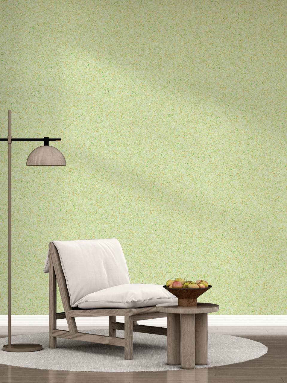 Tapet lichid Belka Galben – finisaj decorativ din bumbac ecologic [2]