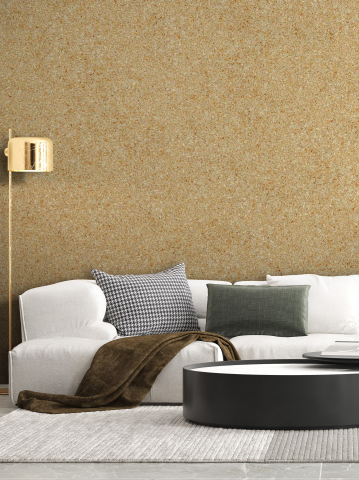 Tapet Lichid Ecologic, Natural și Modern - Tapet lichid Belka Bej Cald – finisaj decorativ din bumbac ecologic