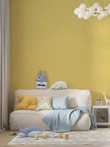 Tapet Lichid Ecologic, Natural și Modern - Tapet lichid Belka Galben Cald – finisaj natural din bumbac ecologic