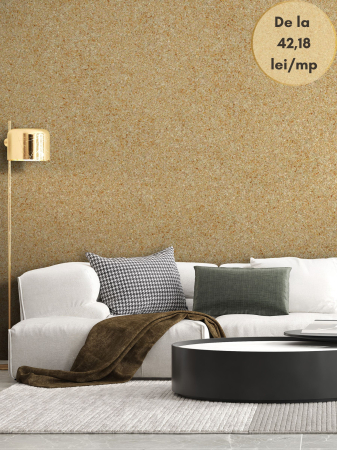Toate culorile - Tapet lichid Belka Bej Cald – finisaj decorativ din bumbac ecologic