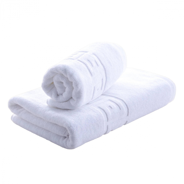 Prosop hotelier greek style, alb, bumbac premium 100% [2]