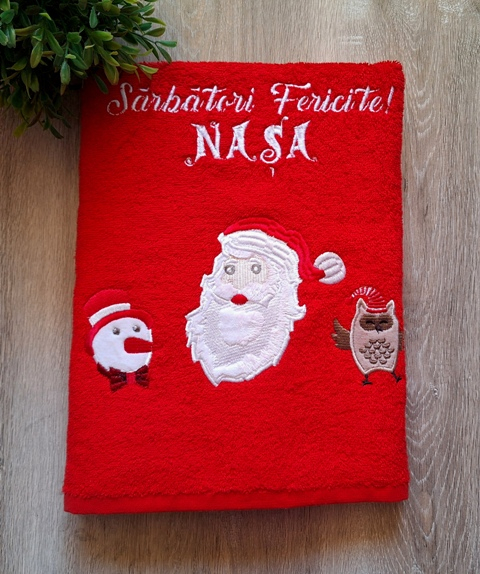 Set 2 prosoape Craciun, personalizate Nasi, bumbac 100% [3]