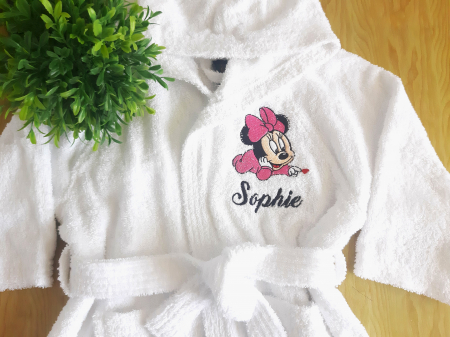 Produse Personalizate - Halat baie ALB copii, personalizat, bumbac