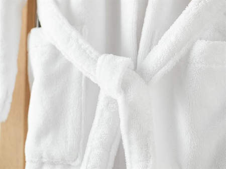 Halat hotelier alb personalizat NASI, bumbac premium [8]