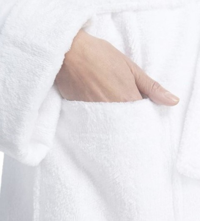 Halat hotelier premium, alb, bumbac velour 100% [4]