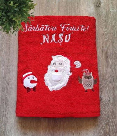 Set 2 prosoape Craciun, personalizate Nasi, bumbac 100% [3]