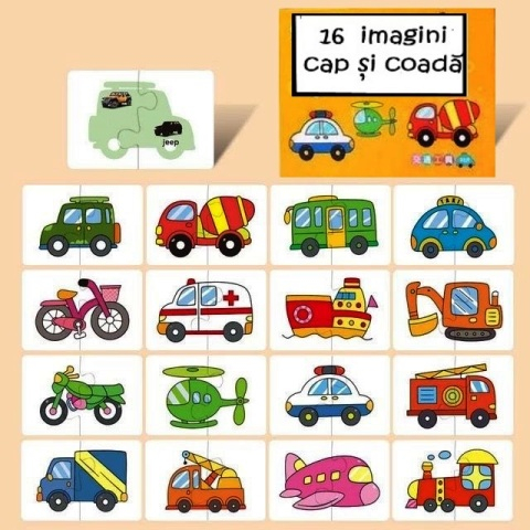 Puzzle Cap și Coada Vehicule – 32 Piese Mari [1]