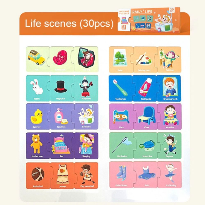 Puzzle Asociere Culori & Activități Zilnice – 30 Piese Educative [1]