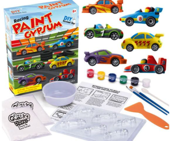 Set Creativ Modelaj Mașinuțe Din Ipsos cu Magneți [1]