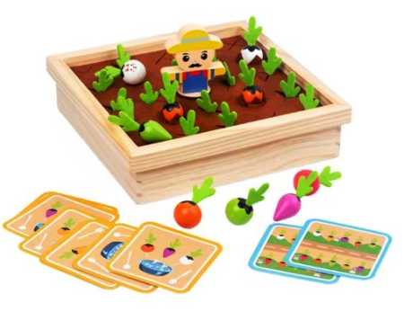 Joc Din Lemn Morcovi pentru Dezvoltarea Memoriei Copiilor [3]