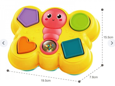 Jucării creative și educative - Fluture Sortator Forme pentru Copii – Jucărie Educativă 18+ luni