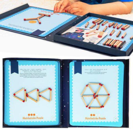 Jocuri educative și de logica - Joc de Logică cu Bețișoare Magnetice – Puzzle Educațional pentru Copii