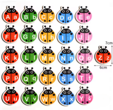 Joc Educațional Alfabet Gărgărițe – Litere Mari și Mici, 52 Piese [1]
