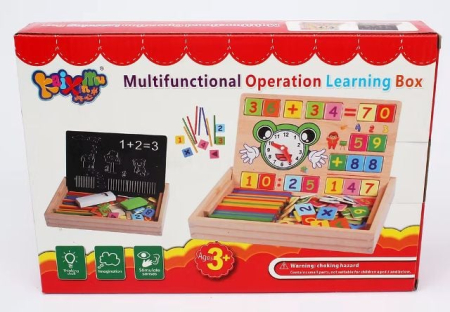 Jocuri educative și de logica - joc-educational-lemn-tablita-ceas-betisoare-numarat