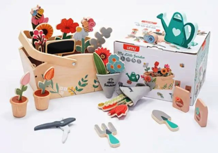 Jocuri educative și de logica - joc-educativ-lemn-micul-florist-set-30-piese