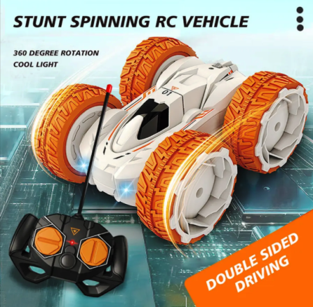 Jucării electronice și interactive - masina-rc-cascadorii-360-led-off-road