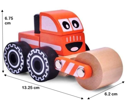 Trenulețe, mașinuțe, garaje din lemn - masinuta-lemn-cuburi-macara