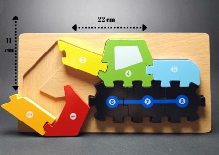 Jucării de sortare forme și culori - puzzle-din-lemn-montessori-numerotat-22x11