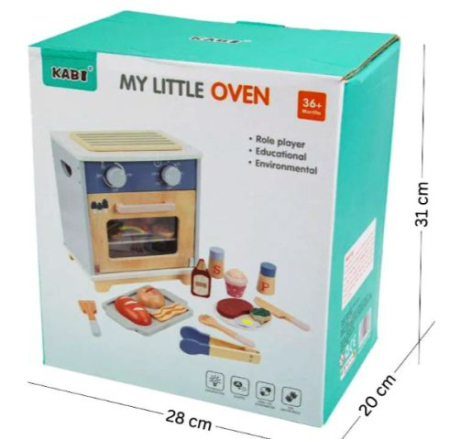 Jucării de rol - Set Aragaz și Cuptor Din Lemn cu Accesorii pentru Copii