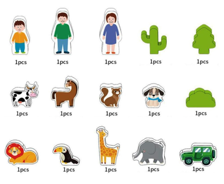 Set Construcție din Lemn pentru Copii – 120 Piese [5]