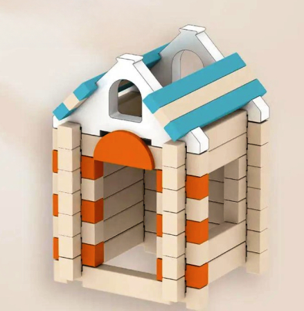 Set Construcție din Lemn pentru Copii – 120 Piese [4]