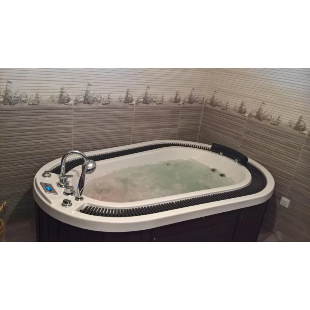 Cada cu hidromasaj 1 persoană, SPA-083, mască PVC maro, freestanding [19]