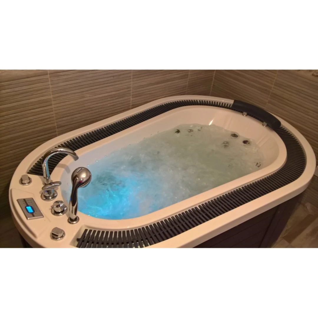 Cada cu hidromasaj 1 persoană, SPA-083, mască PVC maro, freestanding [18]