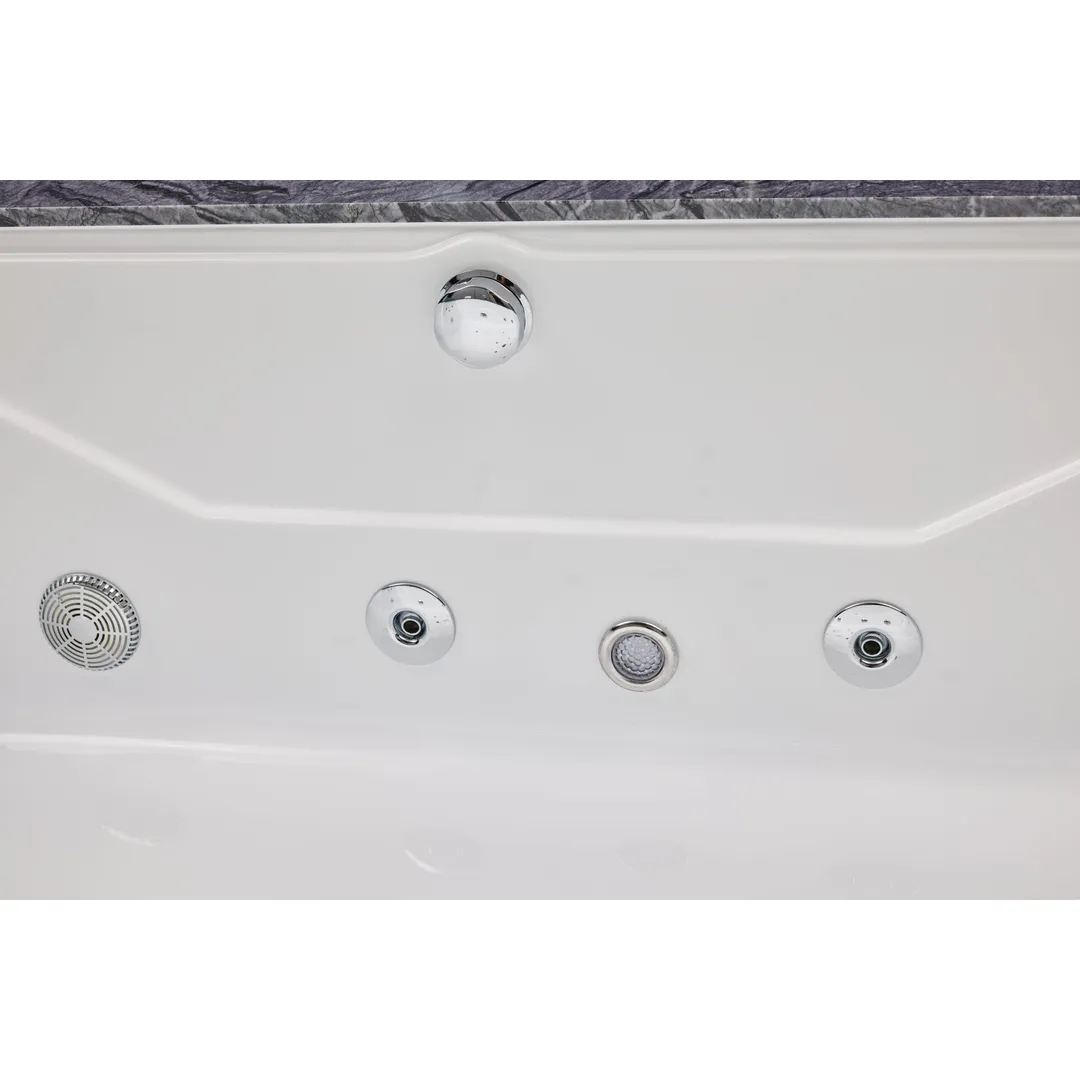 Cada cu hidromasaj 2 persoane, SPA-0502, Ink Black Oak & Antico Wood, la perete [17]