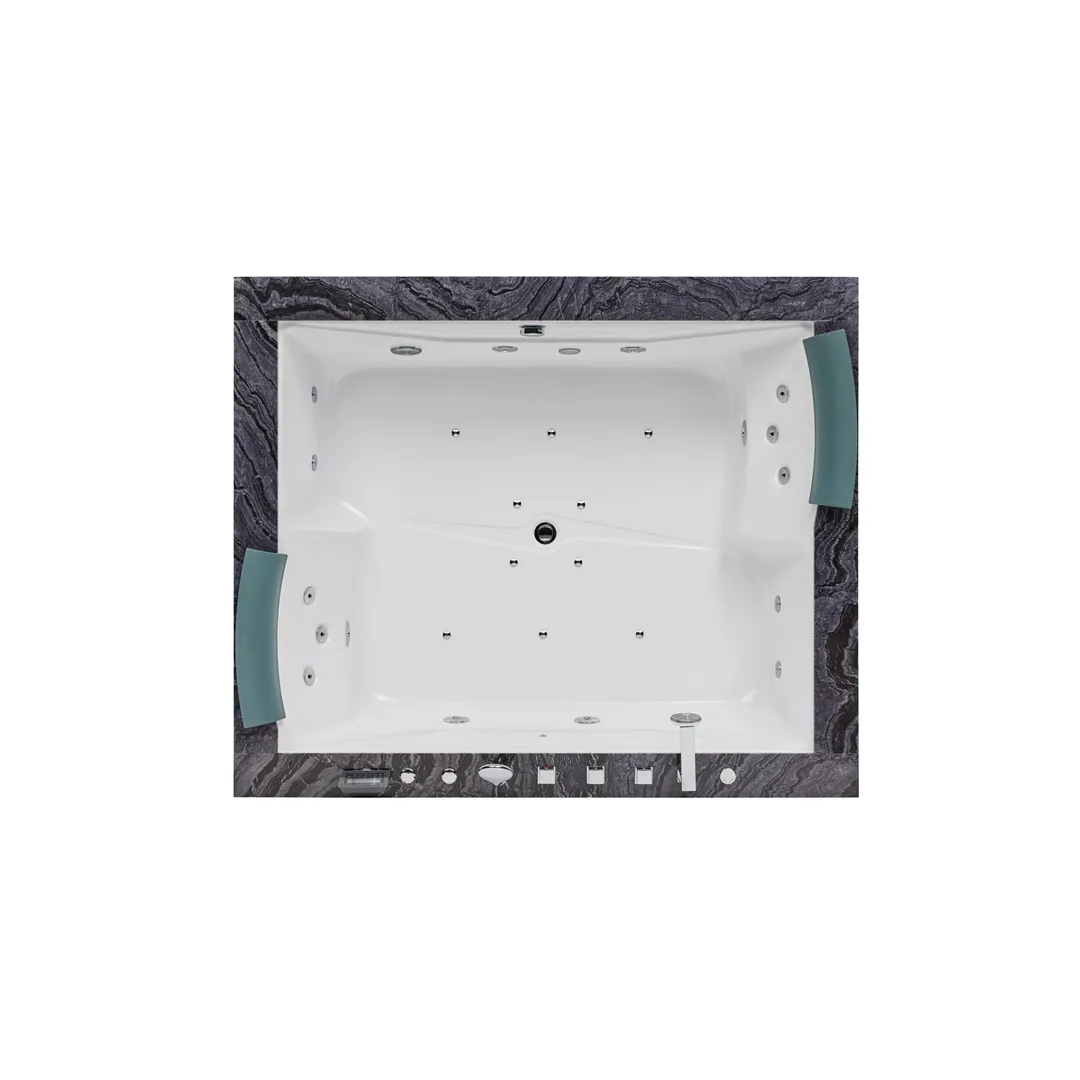 Cada cu hidromasaj 2 persoane, SPA-0502, Ink Black Oak & Antico Wood, la perete [2]